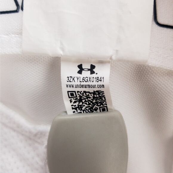 Under Armour HeatGear Track Pants Men’s L 32" Inseam White Reinforced Knees Logo - Picture 8 of 12